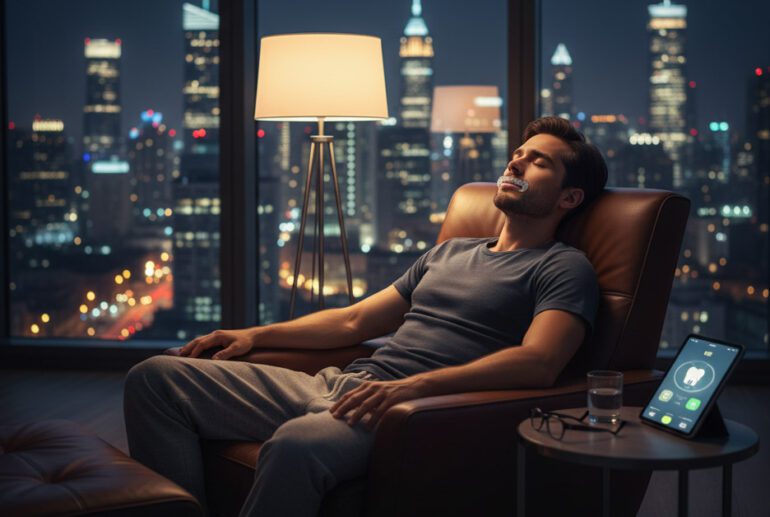 مراقبت دندان با گارد شب